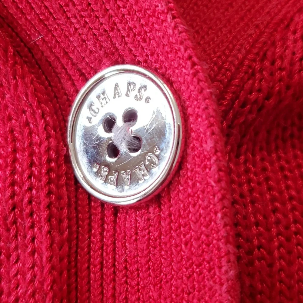 Chaps by Ralph Lauren women's one-button front closure cardigan. Size large. - Picture 5 of 6